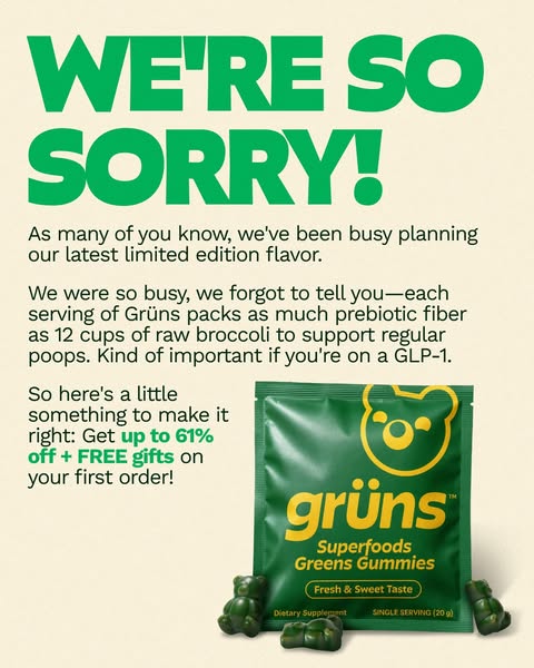 Grüns ad creative